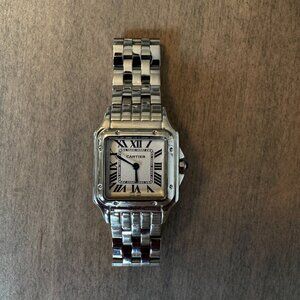 Panther Watch Silver 27MM large size SLIM WRIST 6"